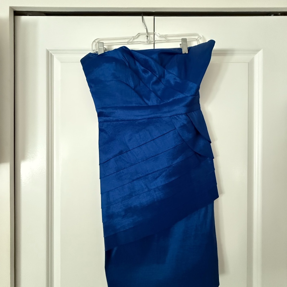 Max & Cleo Vibrant Blue Strapless Dress